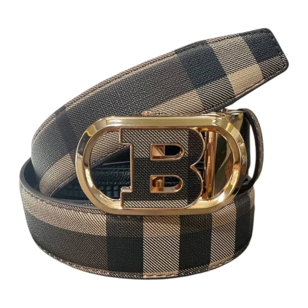 Elegant Fashion Designer Belt PU Leather Alloy Buckle Gold or Silver Size 28-42